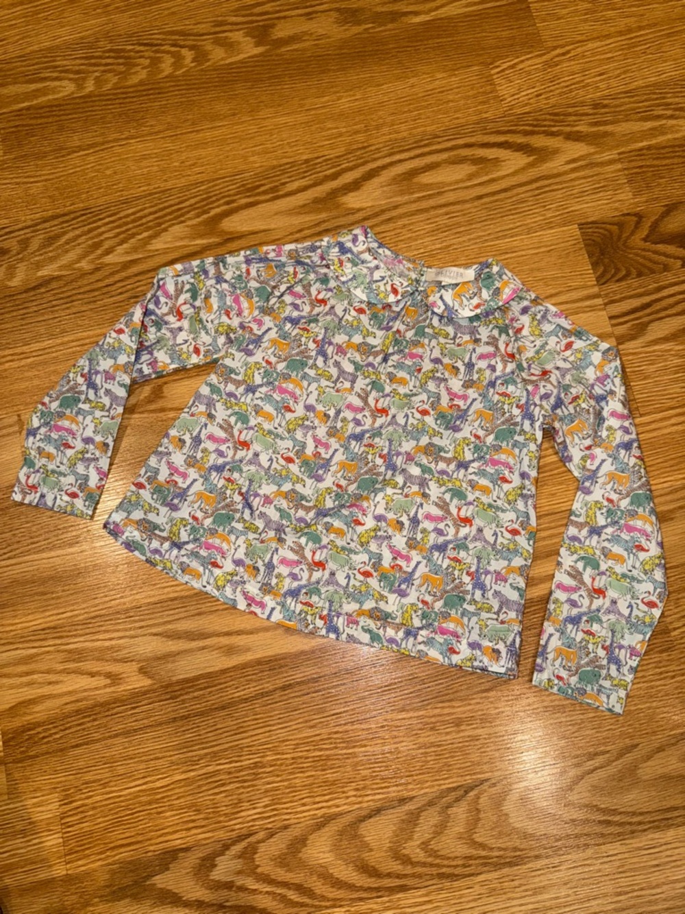 Girl’s Olivier‎ London Animal Blouse sz 3-4 yr with Liberty of London fabric